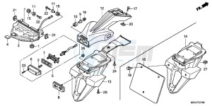 CBR600FAB CBR600F ABS E drawing TAILLIGHT