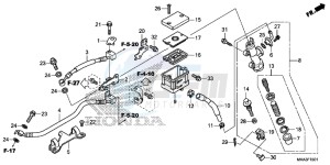 NC750XAG NC750X Europe Direct - (ED) drawing REAR BRAKE MASTER CYLINDER (NC750XA/ XD)