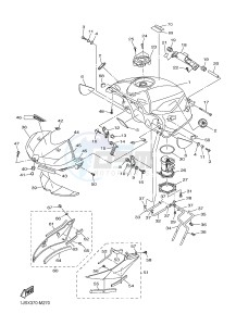 YZF-R6 R6 600 (1JSX) drawing FUEL TANK