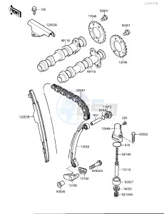 EL 250 B [ELIMINATOR[ (B2-B3) [ELIMINATOR drawing CAMSHAFT-- S- -_TENSIONER