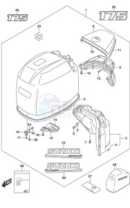 DF 175 drawing Engine Cover (Black)