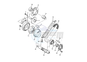 XJR 1200 drawing STARTING CLUTCH MY95-96