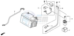 CBR125R drawing BATTERY (CBR125R/RS/RW5/RW6/RW8)