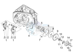 Fly 150 4t e3 drawing Camshaft - Rocking levers support unit