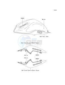 ZR 1000 B [Z1000] (7F-8F) 0B8F drawing DECALS-- WHITE- --- B8F- --- CA,US- -