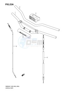 RM250 (E3-E28) drawing HANDLEBAR (MODEL K5 K6)