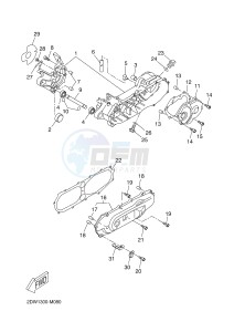 CW50 BOOSTER (2DW2 2DW2) drawing CRANKCASE