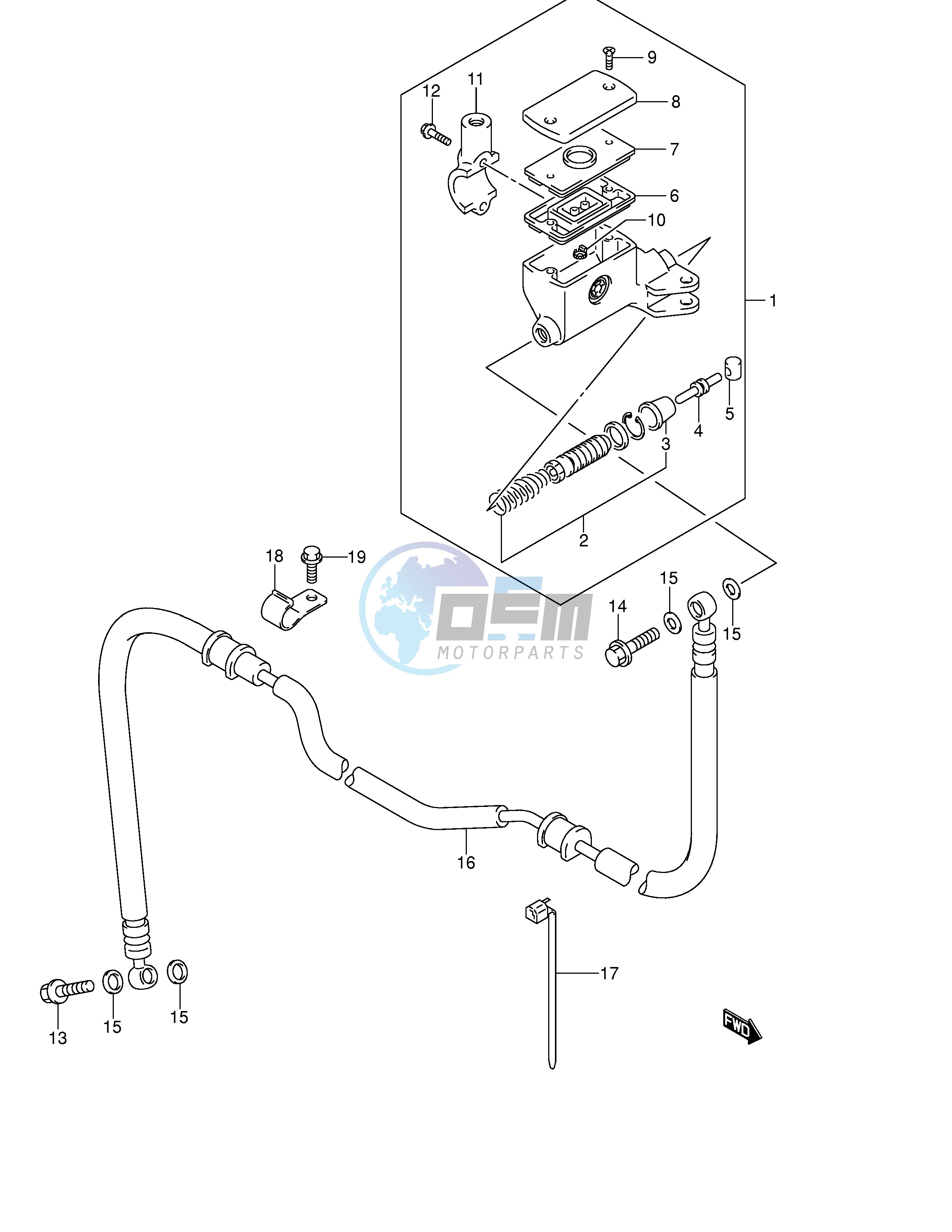 CLUTCH MASTER CYLINDER (GSF1200K1 K2 K3 K4 ZK4 K5 ZK5)