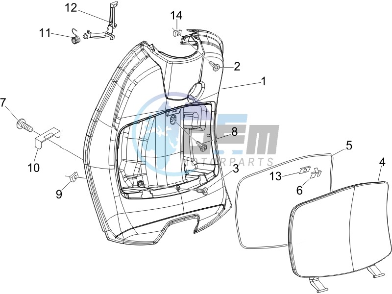 Front glovebox - Knee-guard panel