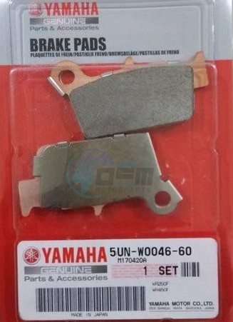 Product image: Yamaha - 5UNW00466000 - BRAKE PAD KIT 2  0