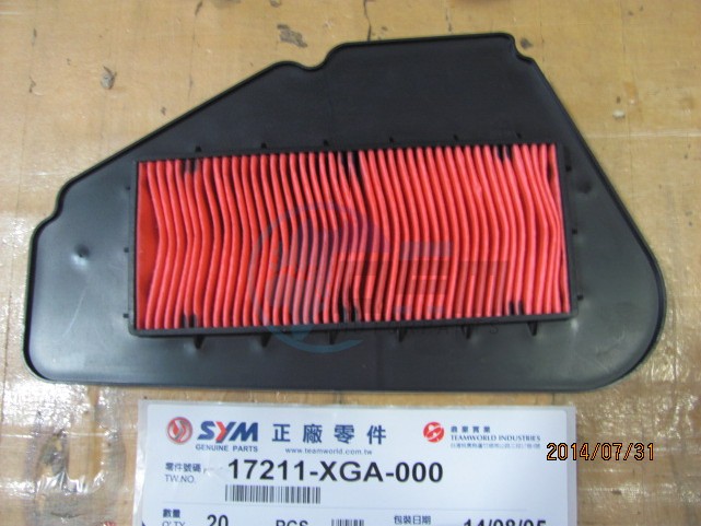 Product image: Sym - 17211-XGA-000 - AIR/C ELEMENT COMP  0