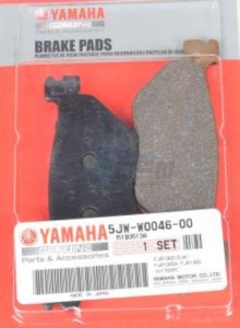 Product image: Yamaha - 5JWW00460000 - BRAKE PAD KIT 2 