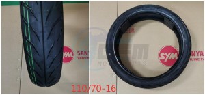 Product image: Sym - 1T011107016-XS - RR.TIRE 110 70-16 