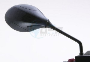 Product image: Suzuki - 990D0-MIRRH-BLK - RR VIEW MIRROR. RIGHT. SHINY CARBON LOOK 