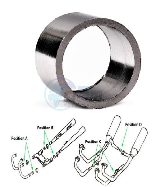 Product image: Kawasaki - 11009-1680 - (11060-1330) GASKET,EXHAUST PIPE  0