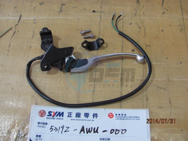 Product image: Sym - 5319Z-AWU-000 - PACKING BRAKE ASSY  0