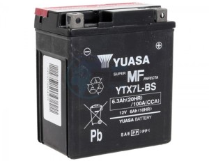 Product image: Aprilia - 584662 - SEALED BATTERY (YTX7L-BS YUASA) 