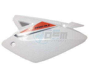 Product image: Rieju - 0/R00.570.5059 - LEFT SIDE PLATE ORANGE MRT 2015 