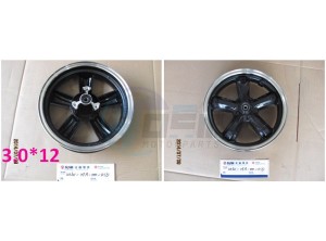 Product image: Sym - 44601-XFA-000-KSD - FR. WHEEL RIM COMP (BK-001C/S-481S) 