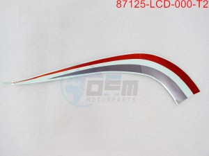 Product image: Sym - 87125-LCD-000-T2 - R. BODY COVER STRIPE TYPE2 