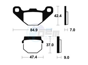 Product image: Rieju - 0/000.930.0093 - BRAKE PAD SET 