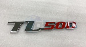 Product image: Sym - 87126-TL1-100 - R. BODY COVER EMBLEM (TL500) 