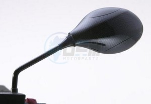 Product image: Suzuki - 990D0-MIRLH-BLK - RR VIEW MIRROR. LEFT. SHINY CARBON LOOK 