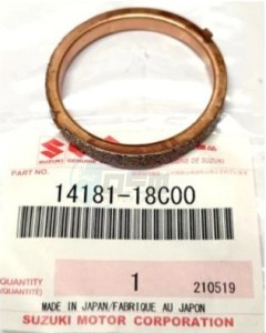 Product image: Suzuki - 14181-18C00 - GASKET, EXHAUST PIPE 