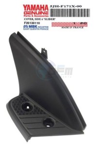 Product image: Yamaha - 5JHF171X0000 - COVER, SIDE 6 "SLIDER" 