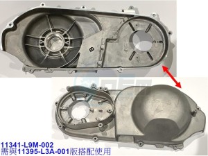 Product image: Sym - 11341-L9M-002 - L CRANK CASE COVER 