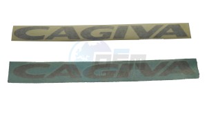 Product image: Cagiva - 80A095787 - DECAL CAGIVA  Parts can be in primer only 