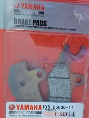 Product image: Yamaha - 1XD-25806-11-00 - BRAKE PAD KIT 2  0