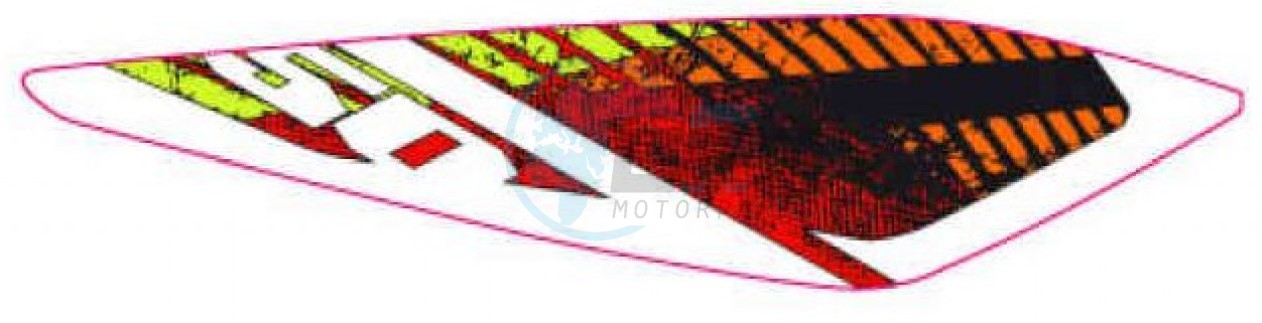 Product image: Gilera - 2H001213 - LH tail fairing decal \""50""  0