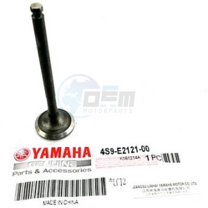 Product image: Yamaha - 4S9E21210000 - VALVE, EXHAUST 