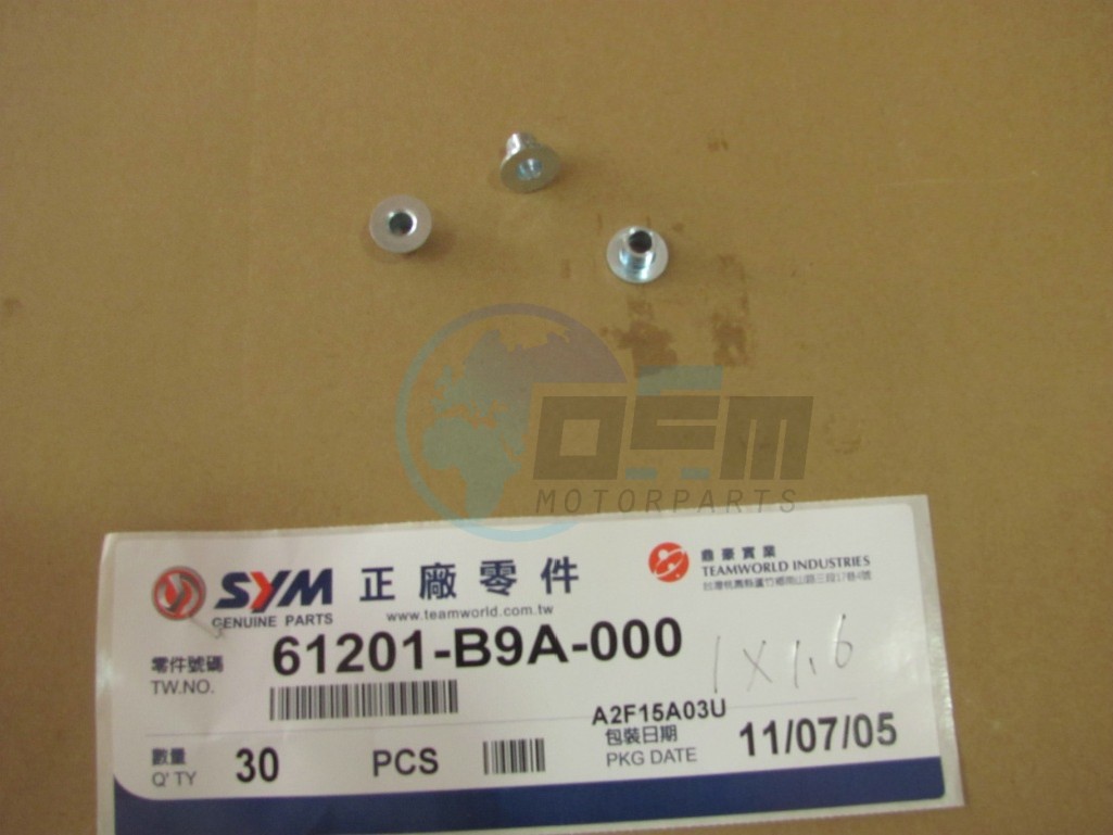 Product image: Sym - 61201-B9A-000 - FR. FENDER COLLAR  0
