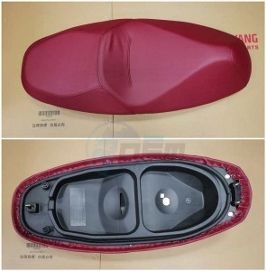 Product image: Sym - 77200-XRE-000-T2-RH - DOUBLE SEAT COMP.(RED) 