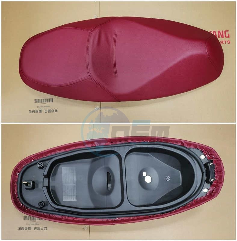 Product image: Sym - 77200-XRE-000-T2-RH - DOUBLE SEAT COMP.(RED)  0