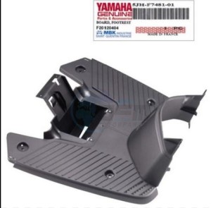 Product image: Yamaha - 5JHF74810100 - BOARD, FOOTREST 