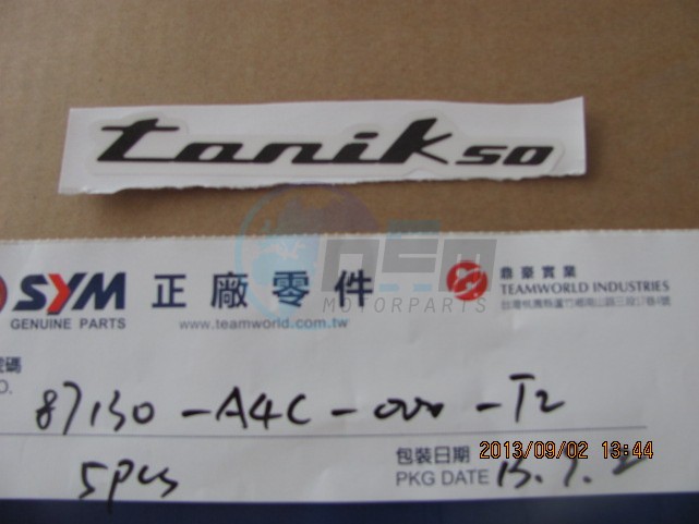 Product image: Sym - 87130-A4C-000-T2 - TONIK 50 STRIPE  0