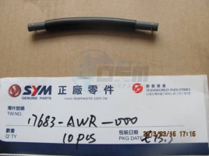 Product image: Sym - 17683-AWR-000 - FUEL TANK TUBE 