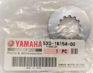 Product image: Yamaha - 5XD161540000 - PLATE, THRUST 1 