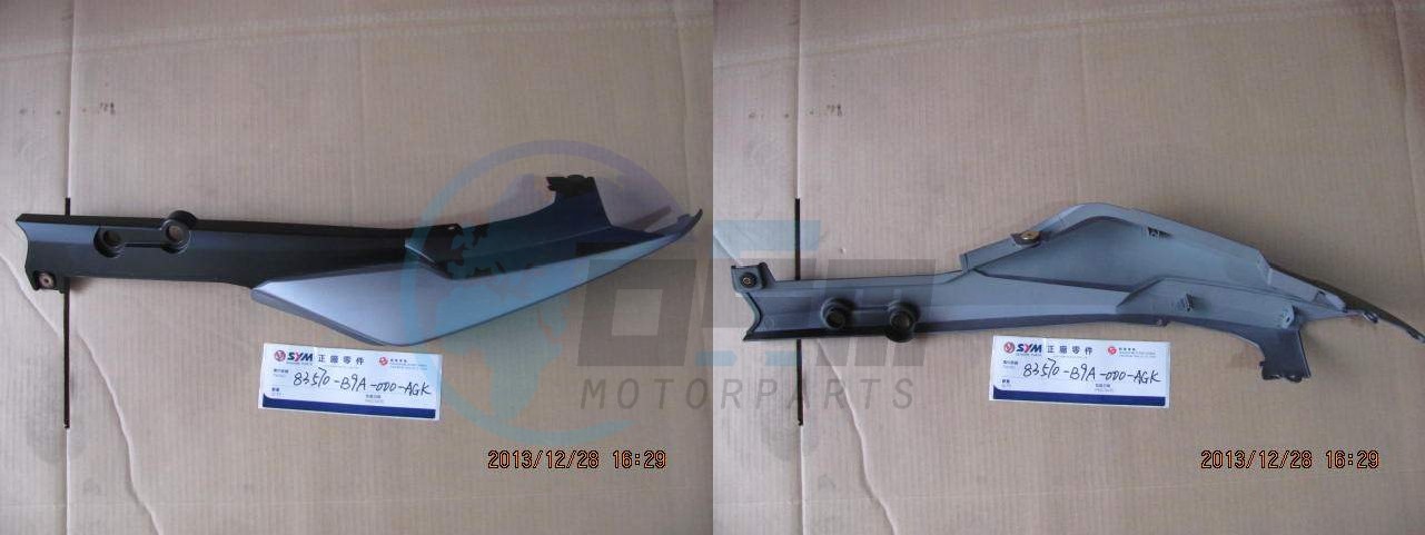 Product image: Sym - 83570-B9A-000-AGK - R.RR.BODY COVER B GY010U/BK001C  0