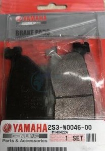 Product image: Yamaha - 2S3W00460000 - BRAKE PAD KIT 2 