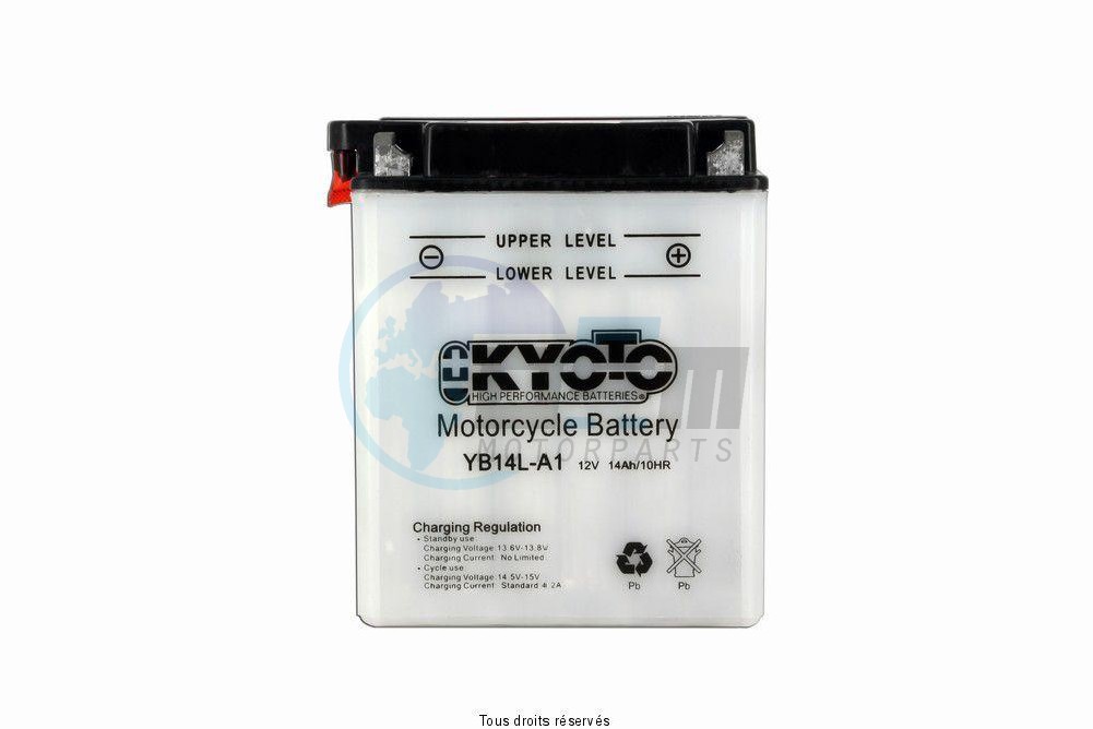 Product image: Kyoto - 712141 - Battery Yb14l-a1 L 135mm  W 91mm  H 167mm 12v 14ah Acid 0,87l  1