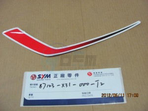 Product image: Sym - 87123-X31-000-T2 - R.FR.COVER STRIPE B 