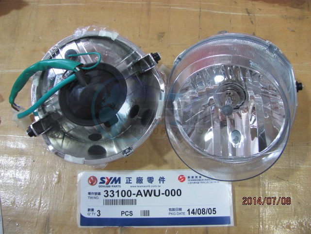 Product image: Sym - 33100-AWU-000 - HEAD LIGHT ASSY  0