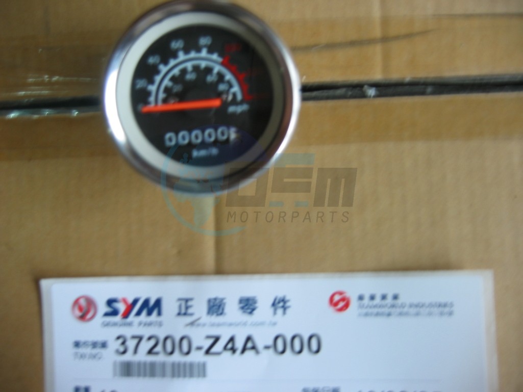 Product image: Sym - 37200-Z4A-000 - SPEEDOMETER ASSY  0