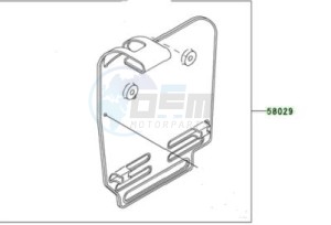 Product image: Kawasaki - 58029-1054-6F - PLATE-NUMBER,P.WHITE 