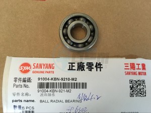 Product image: Sym - 91004-KBN-921-M2 - BALL RADIAL BEARING  CSB203 