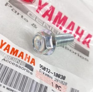 Product image: Yamaha - 958121003000 - BOLT, FLANGE 